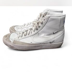 Nike White and Gray High-Top Sneakers